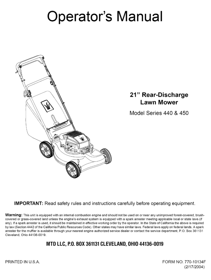 MTD 440 Series User manual