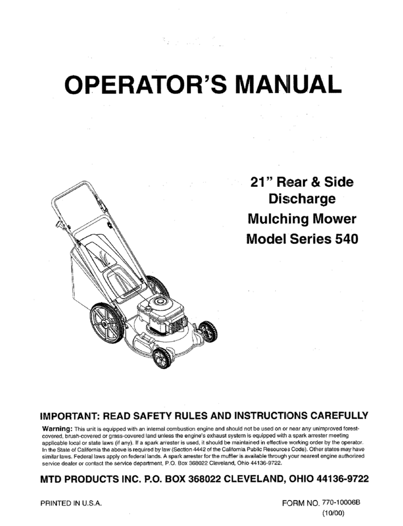 MTD 540 Series User manual