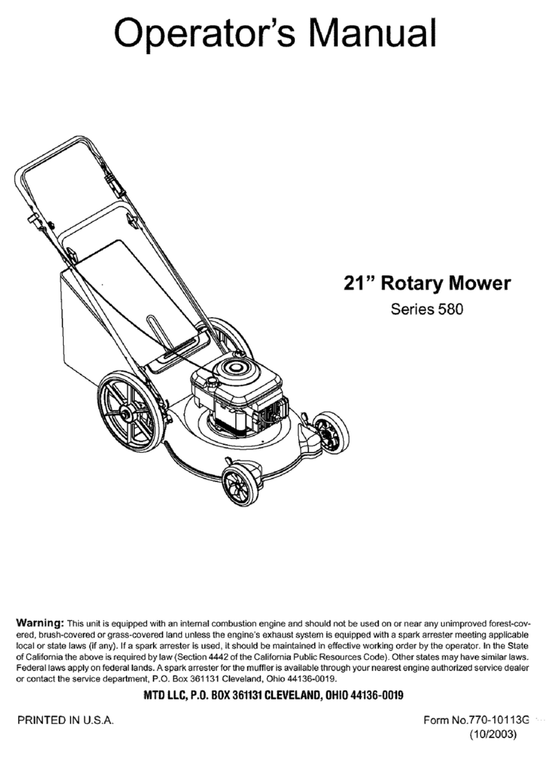 MTD Series 580 User manual