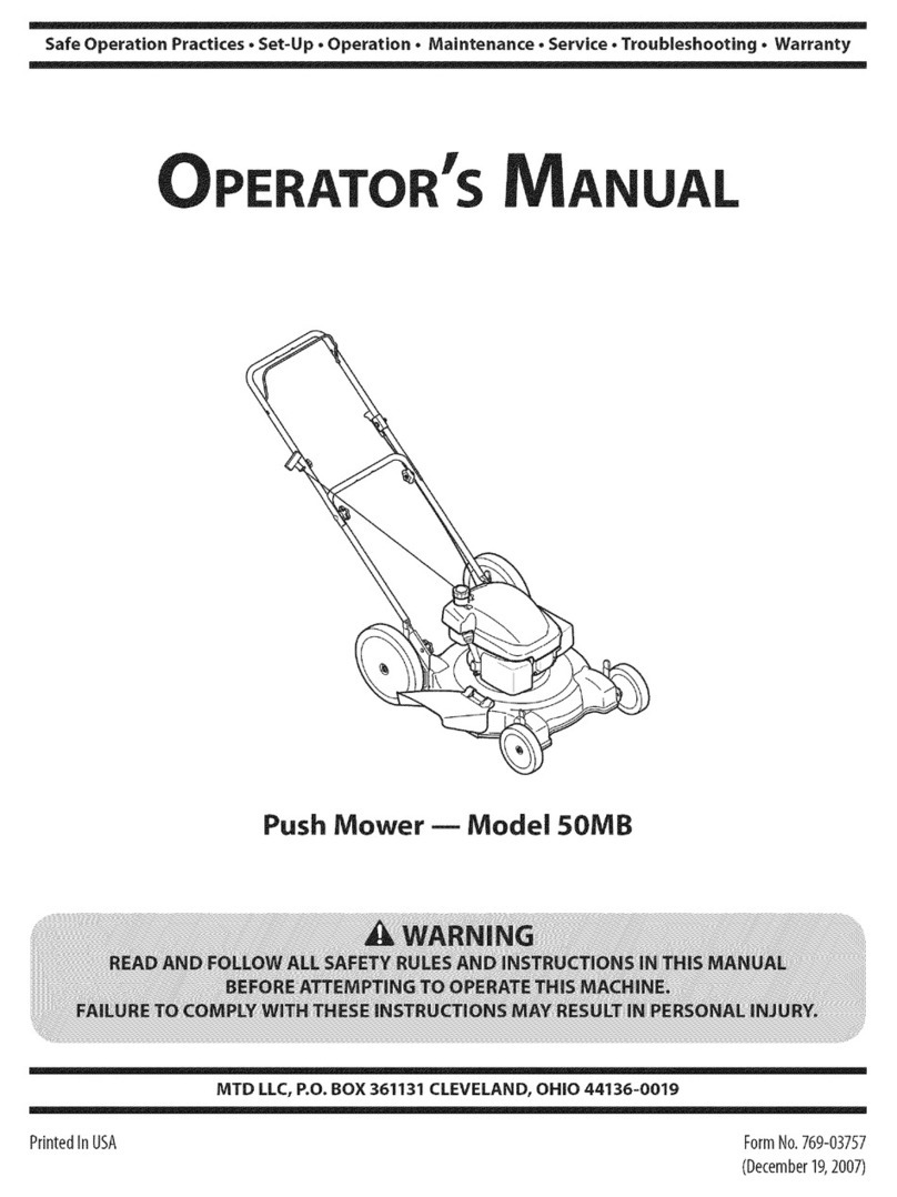 MTD 50MB Operator's manual