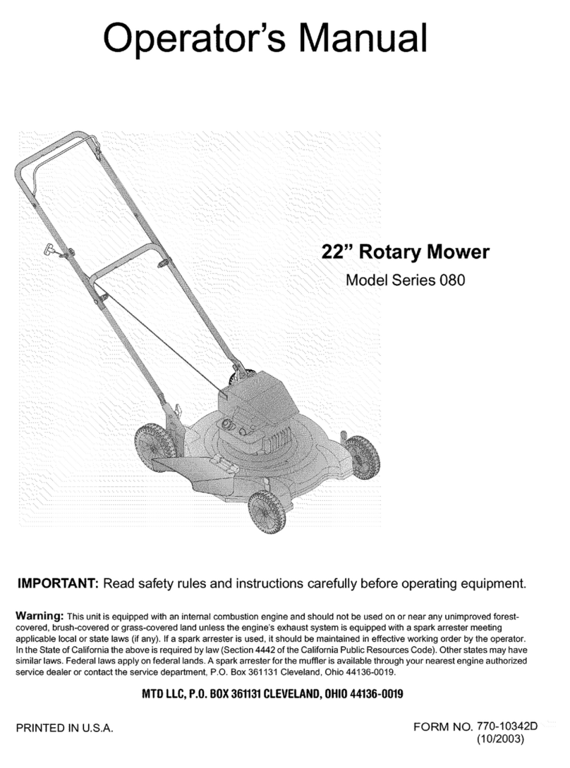 MTD Series 080 User manual