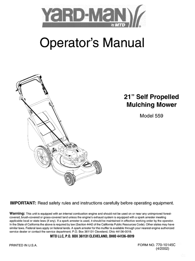 Yard-Man 559 Operator's manual