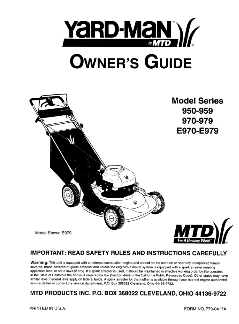 Yard-Man 970 Series owner's guide