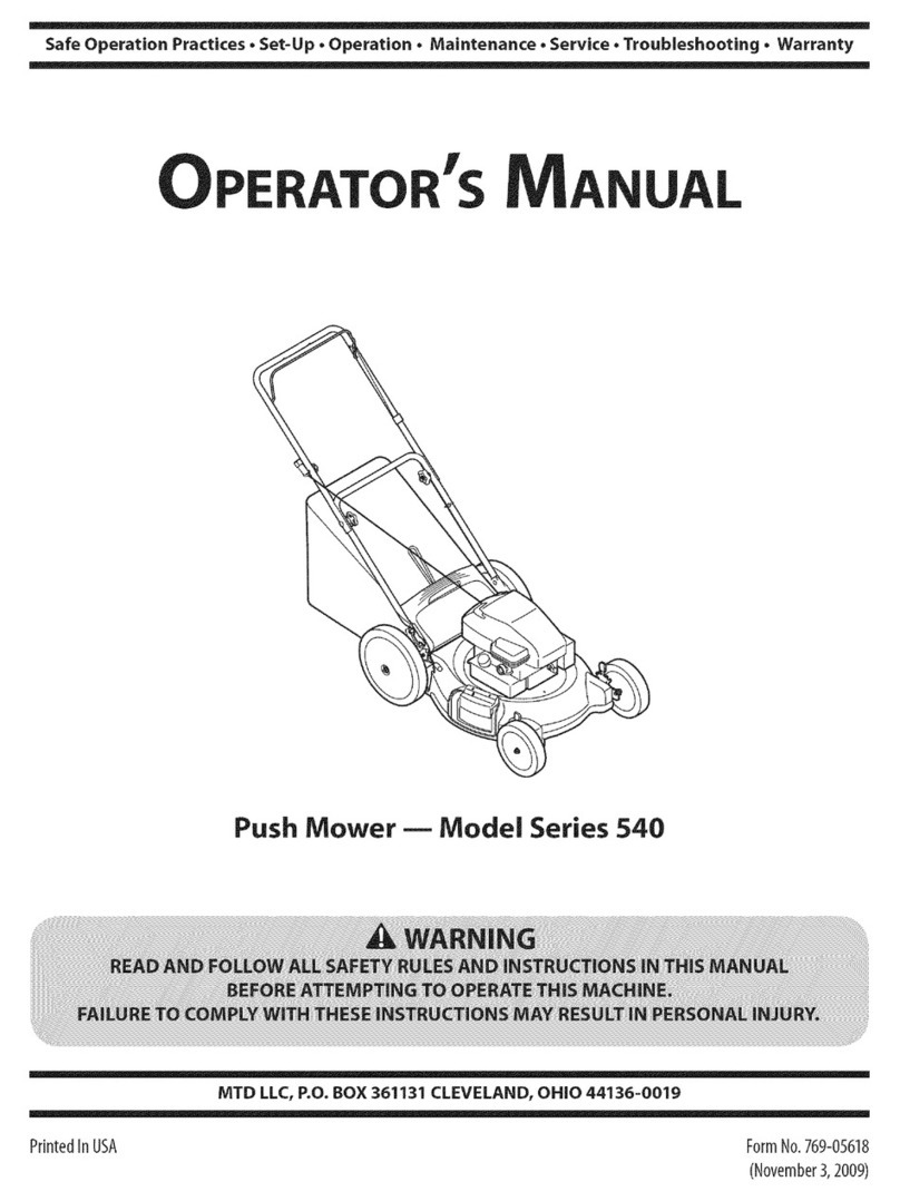 MTD 540 Series Operator's manual