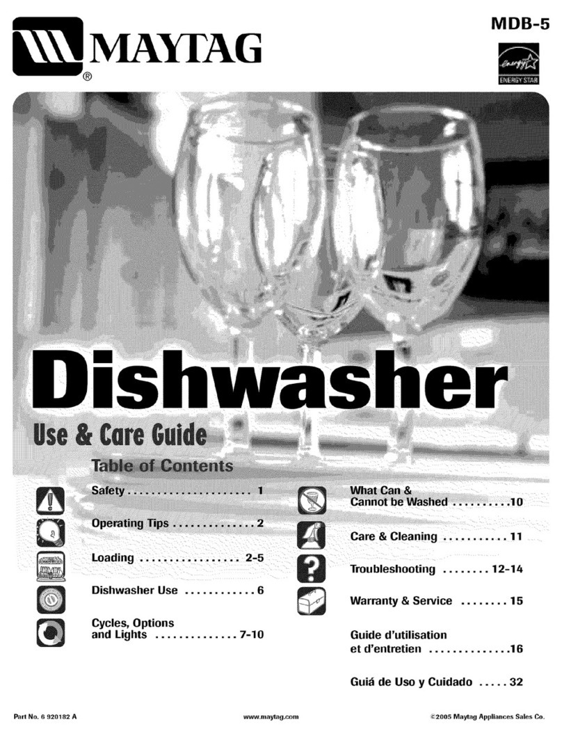 Maytag MDBTT75AWS User manual Maytag MDBTT75AWS User manual