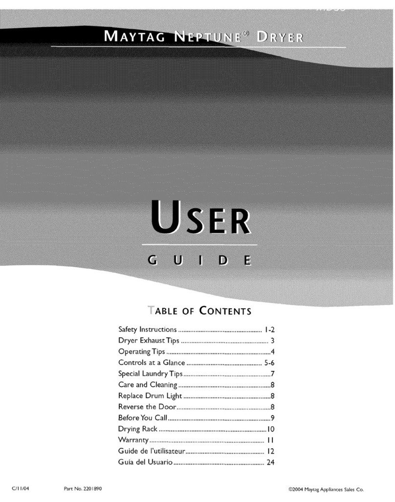 Maytag Neptune MDE5500AYQ User manual