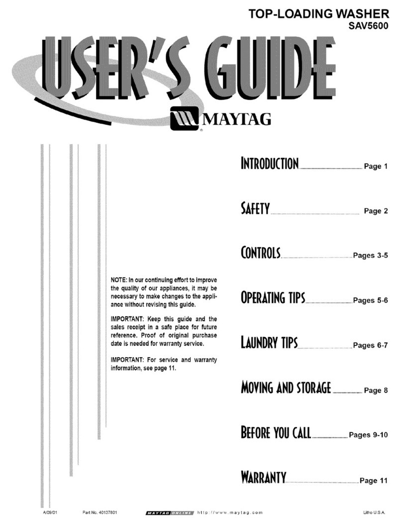 Maytag SAV5600 User manual