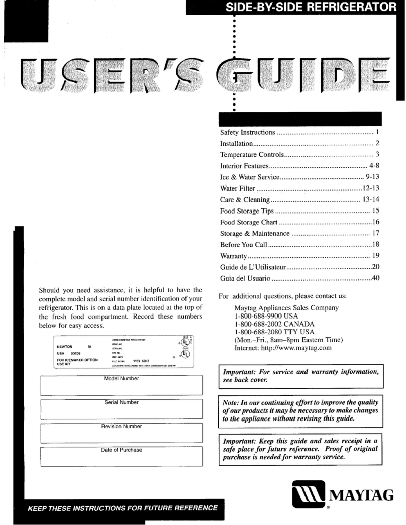 Maytag MSD2554ARW User manual