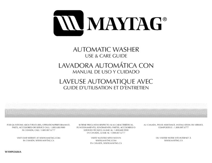 Maytag Bravos MTW6400TQ0 User manual