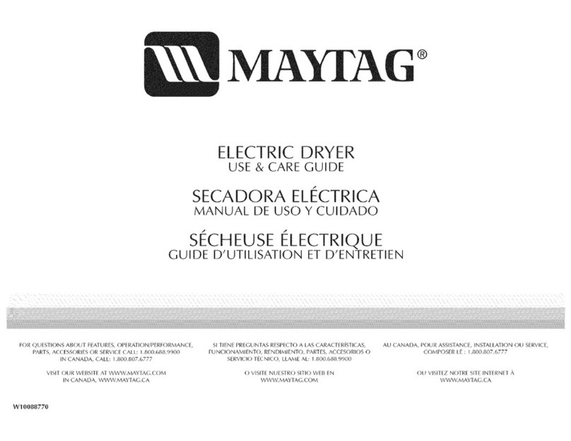 Maytag MED5820TW0 User manual
