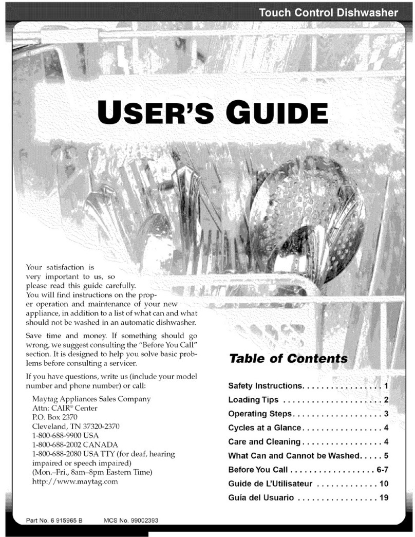 Maytag MDB4601AWX User manual Maytag MDB4601AWX User manual
