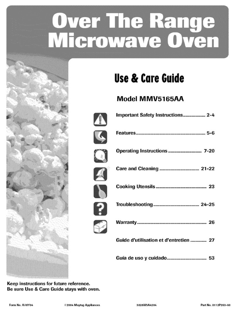 Maytag MMV5165AA User manual