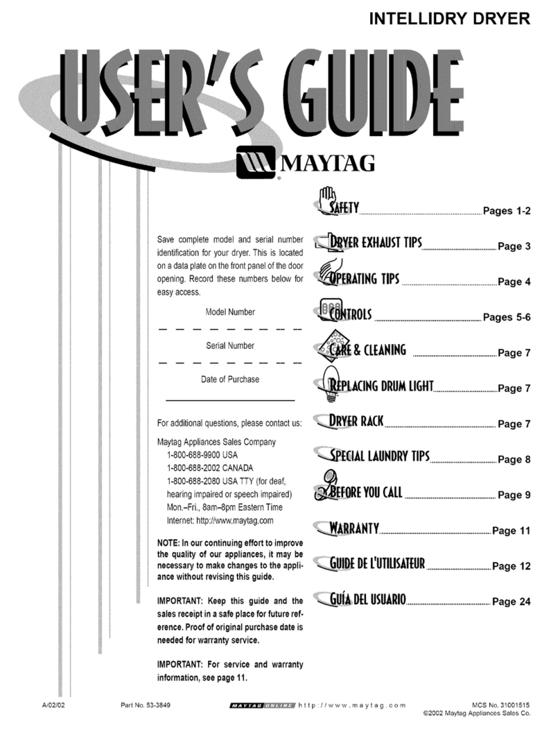Maytag PYE4558AYW User manual