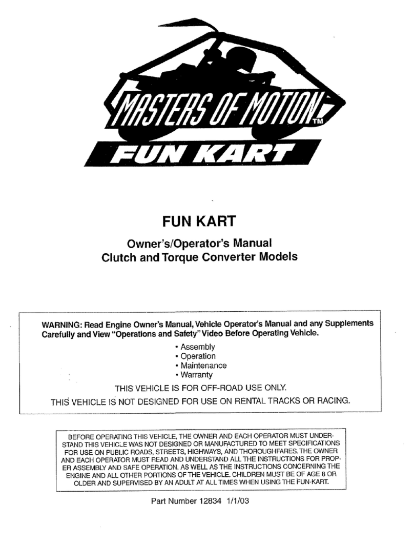 Masters of motion Fun Kart Owner's/ Owner's/operator's manual