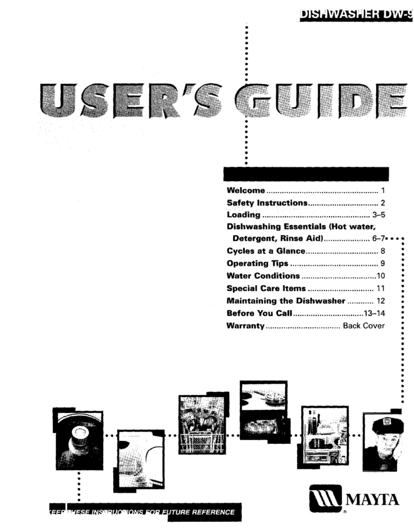 Maytag Jetclean MDB9000 User manual