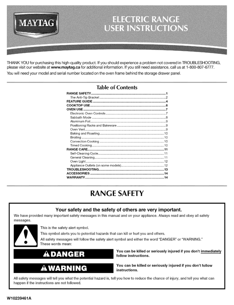 Maytag YMER8772WW1 User manual Maytag YMER8772WW1 User manual