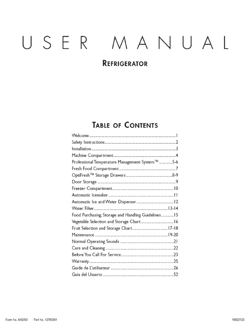 Maytag RJRS4272A User manual