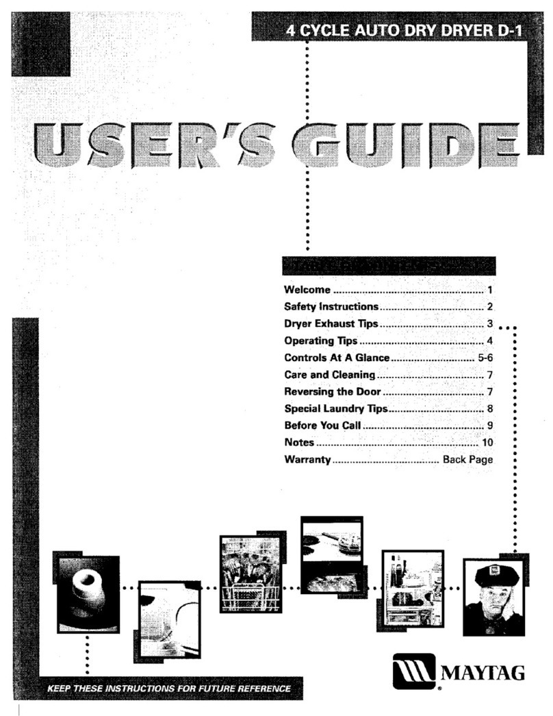 Maytag MDE9206AYW User manual