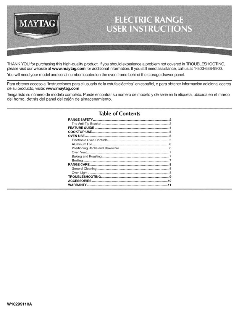 Maytag MER5605WW0 User instructions