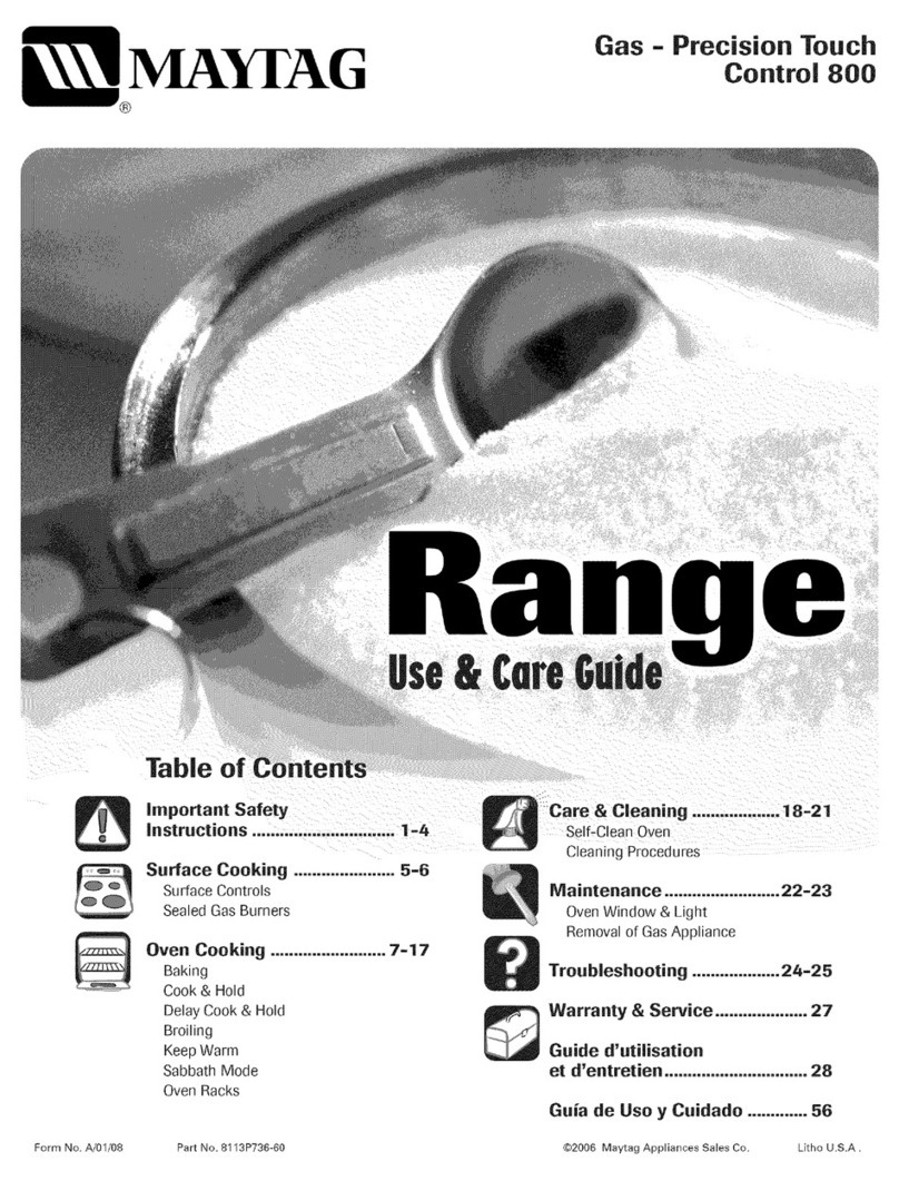 Maytag MGR5875QDB1 User manual