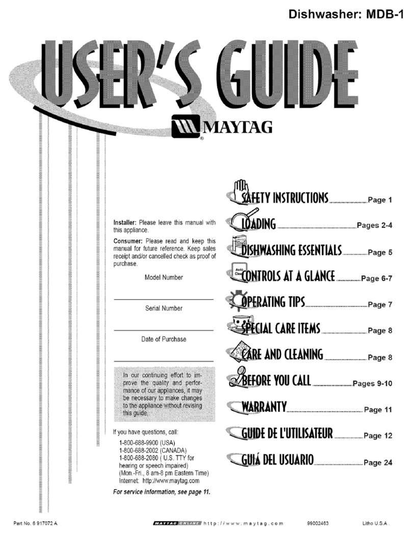 Maytag MDB9150AWW user guide