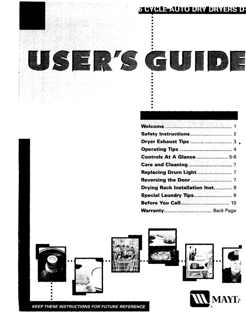 Maytag MDE9316AYA User manual