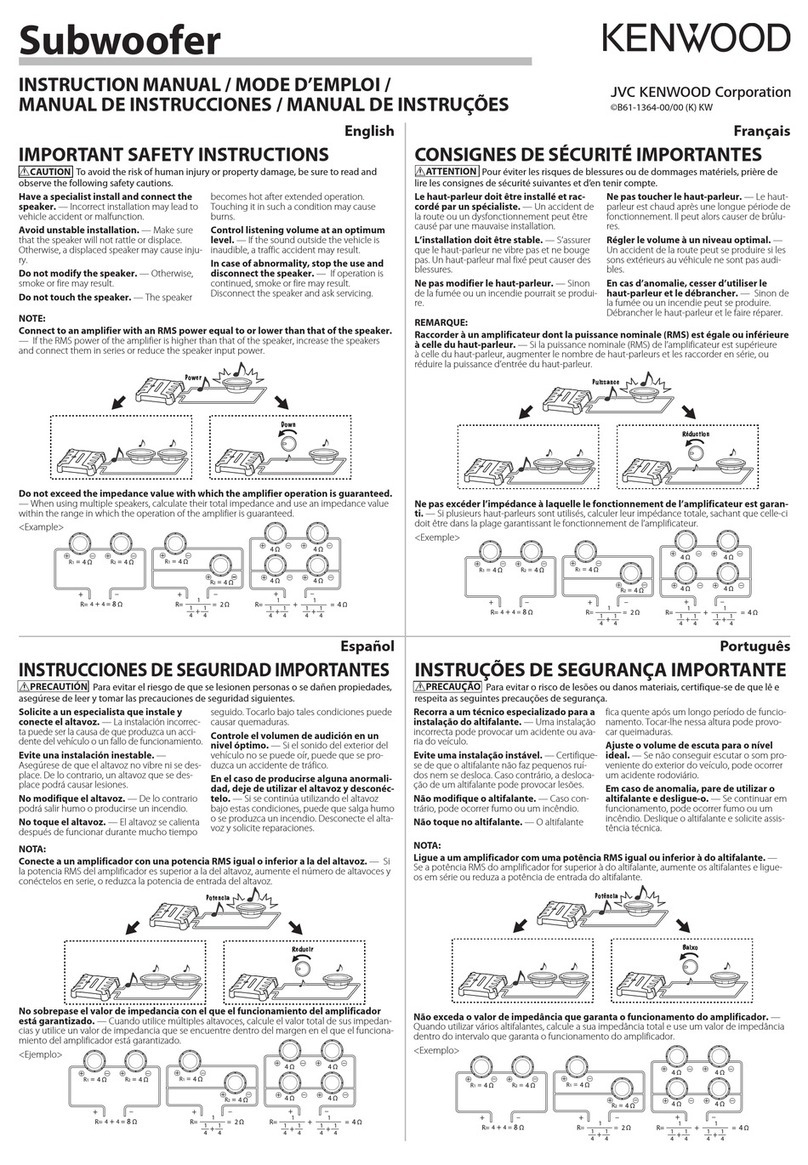 Kenwood XR-W10F User manual