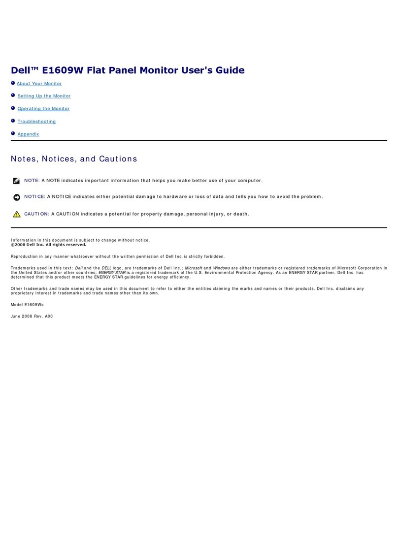 Dell E1609WFP User manual