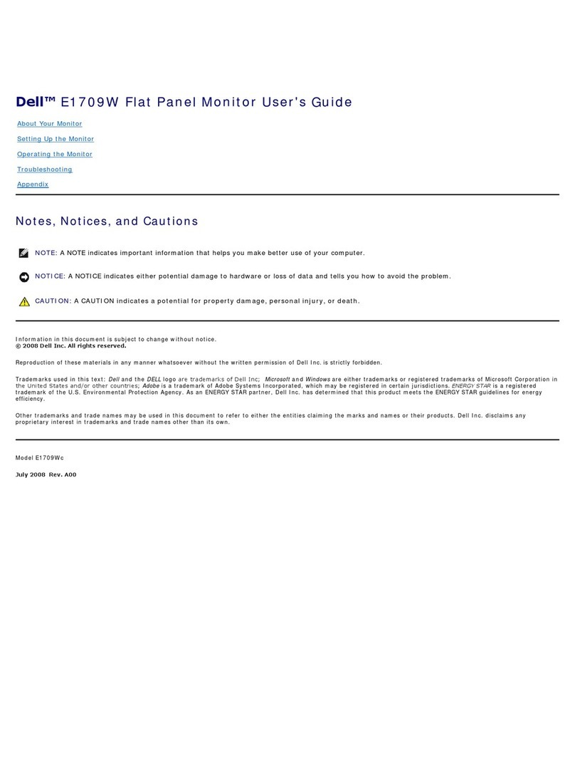 Dell E1709WFP User manual