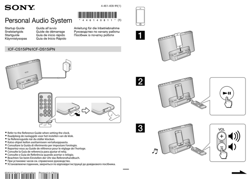 Sony ICF-CS15IPBLKN Startup guide