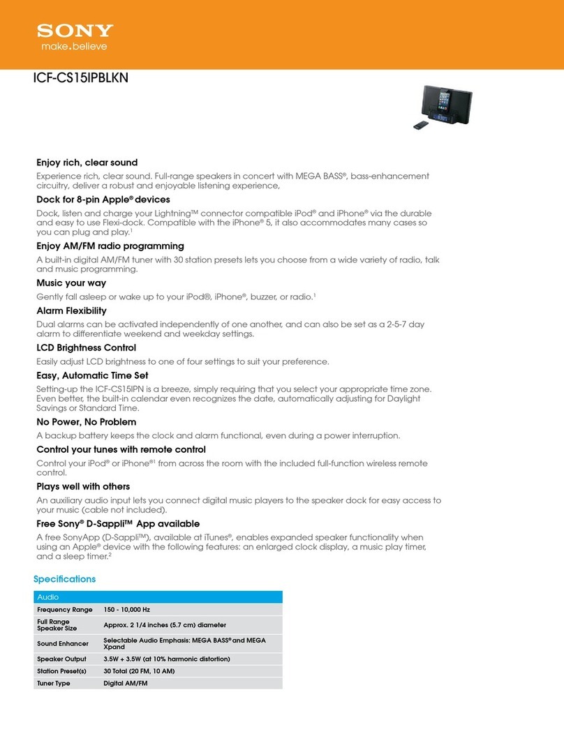 Sony ICF-CS15IPBLKN User manual