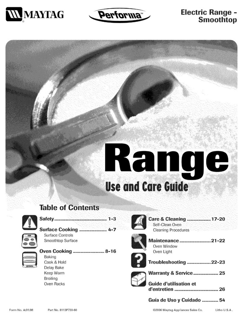 Maytag MER5752BAQ15 Use and care guide