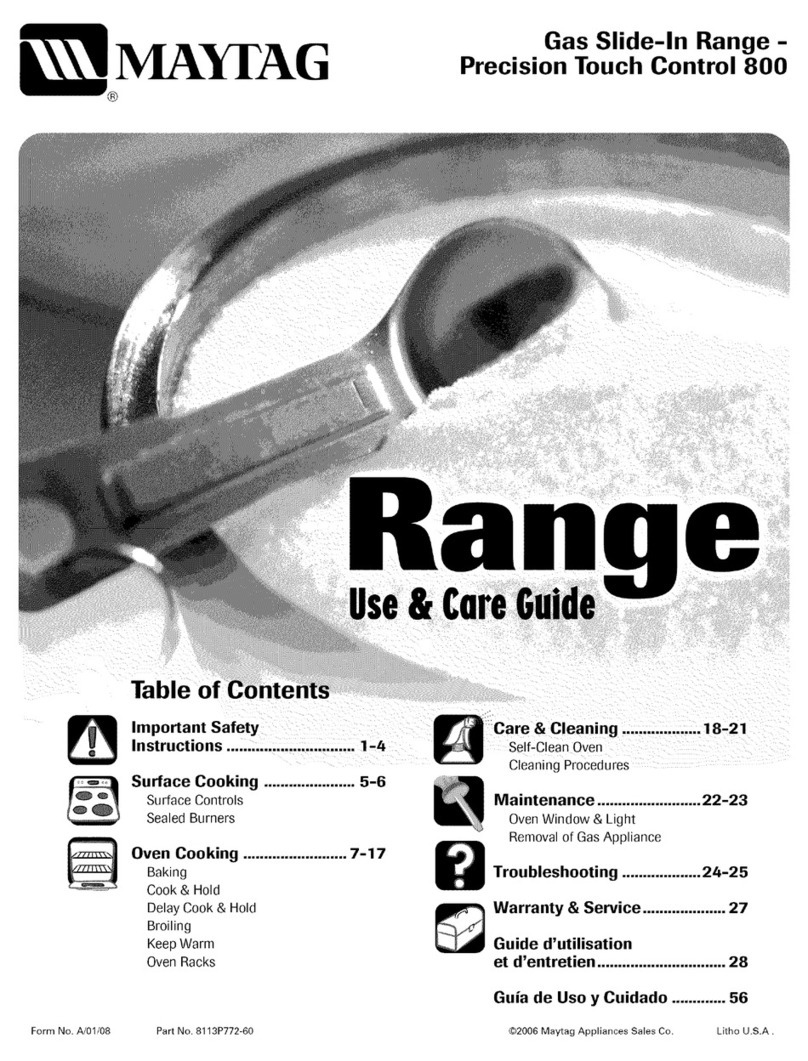 Maytag MGS5875BDS22 Use & care guide