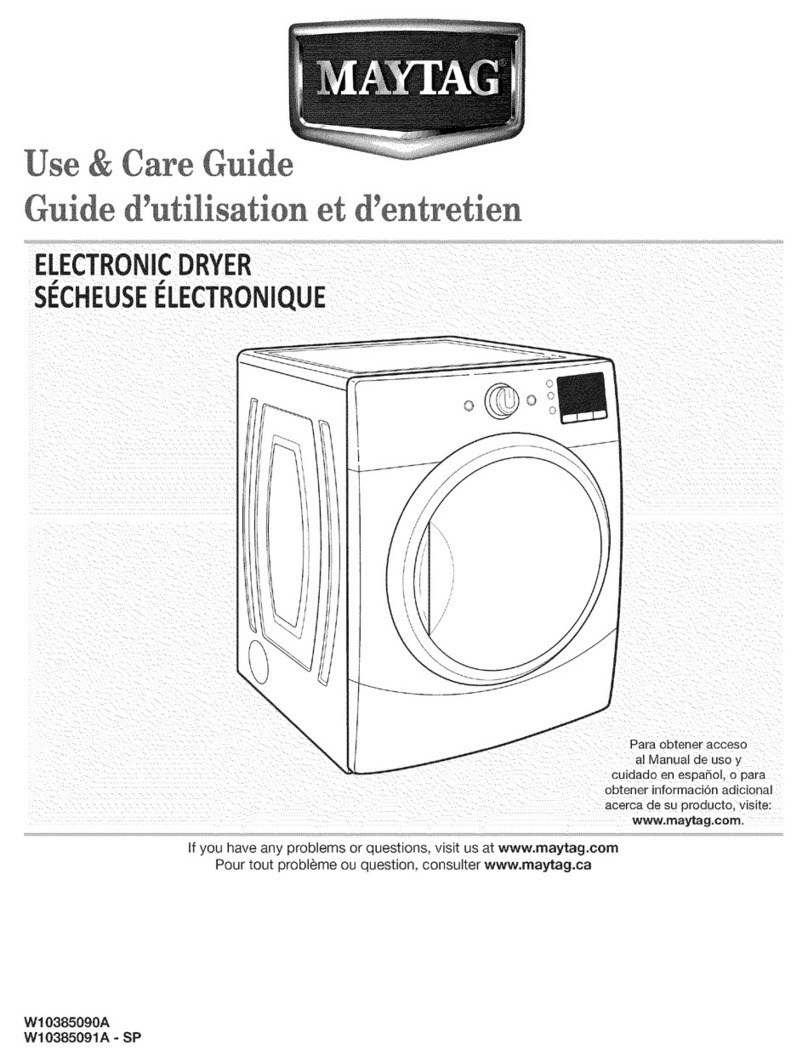 Maytag MGDE251YG0 User manual