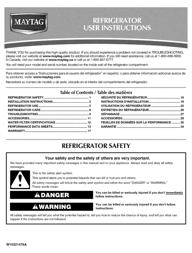 Maytag MSD2574VEB11 User manual