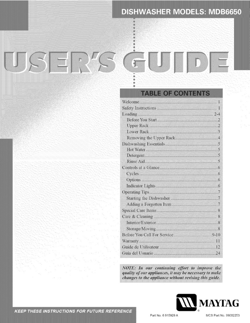 Maytag Jetclean MDB6650 user guide
