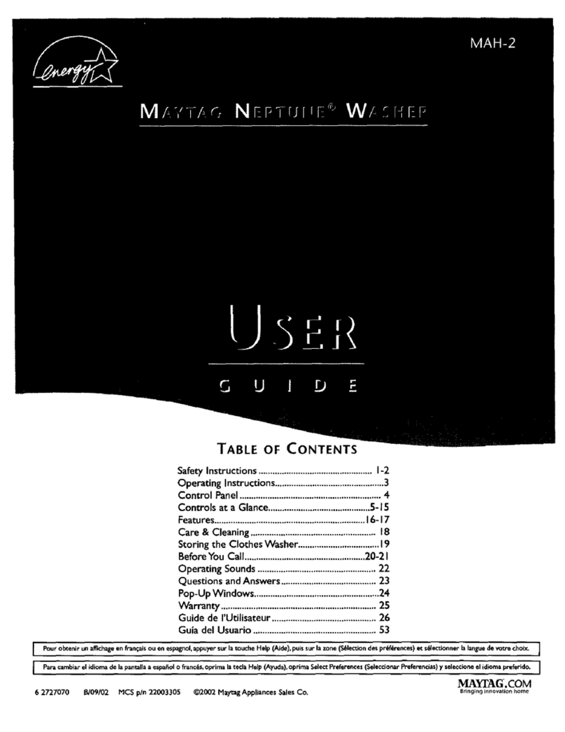 Maytag MAH7500AWW User manual