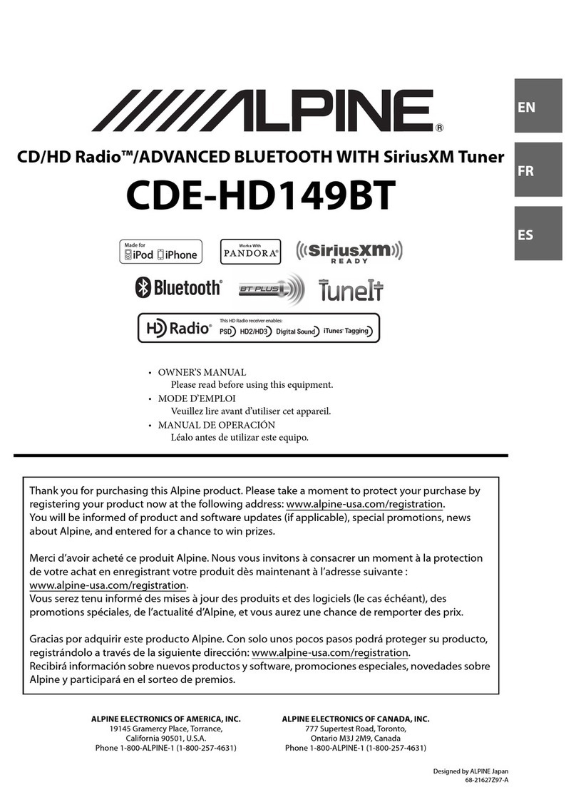 Alpine CDE-HD149BT Mode d'emploi