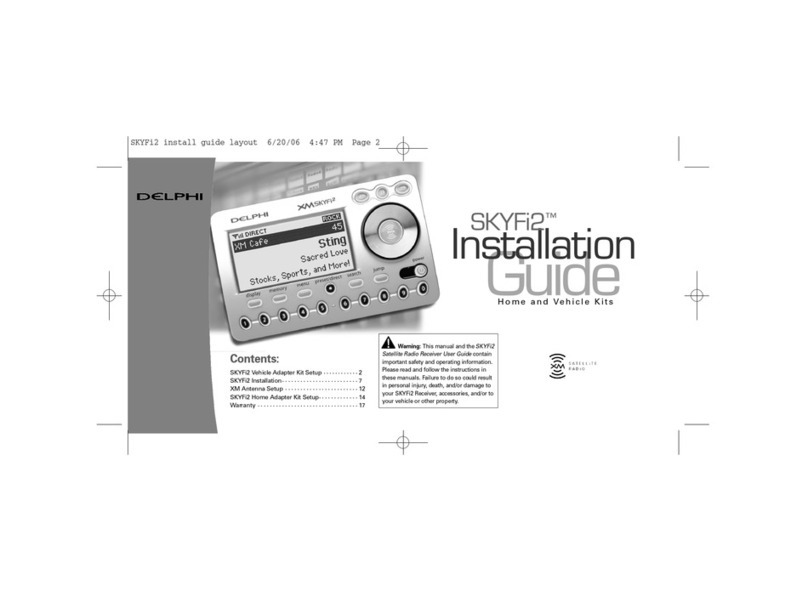 Delphi SA10101 - XM SKYFi 2 Radio Tuner User manual