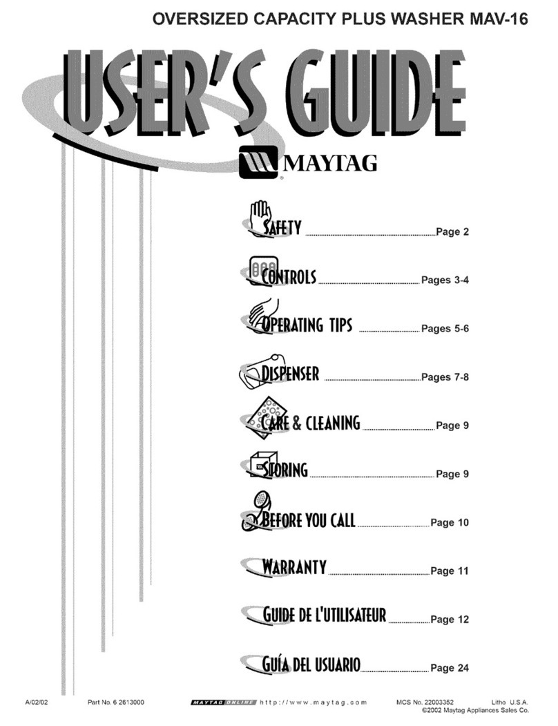 Maytag MAV8757AWW User manual
