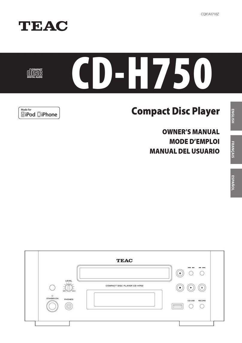 Teac CD-H750 User manual