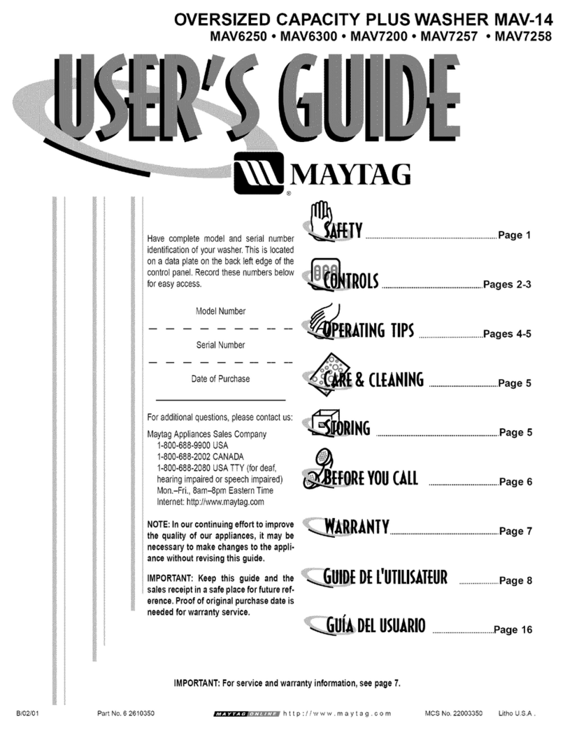 Maytag MAV6250 user guide