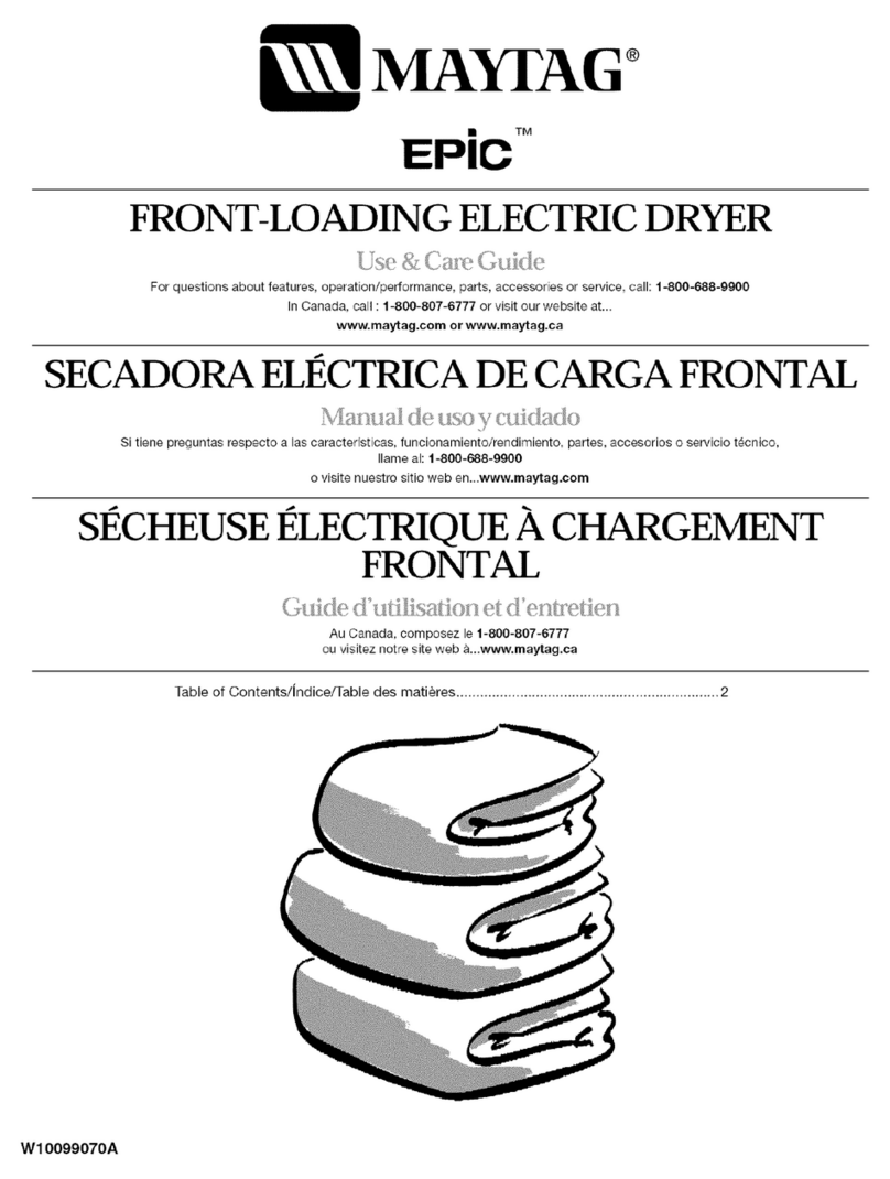 Maytag YMED9700SB0 User manual