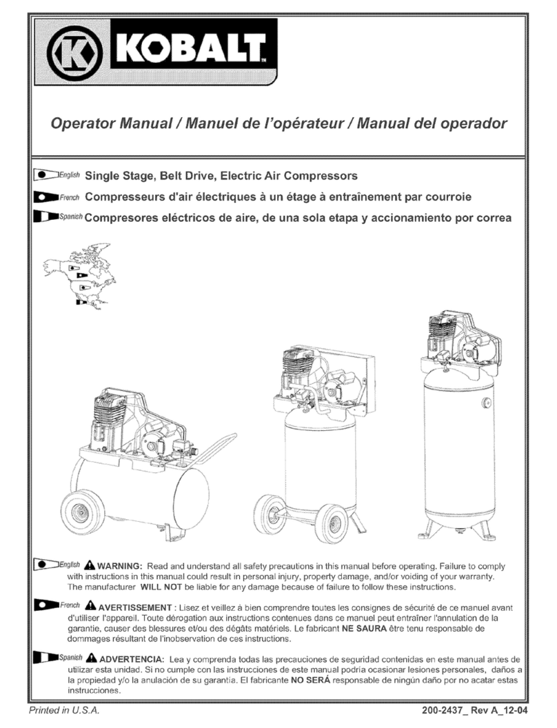 Kobalt Air compressor User manual