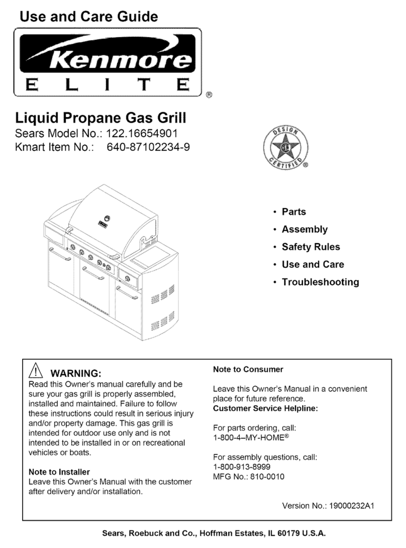 Kenmore 122.16654901 Use and care guide