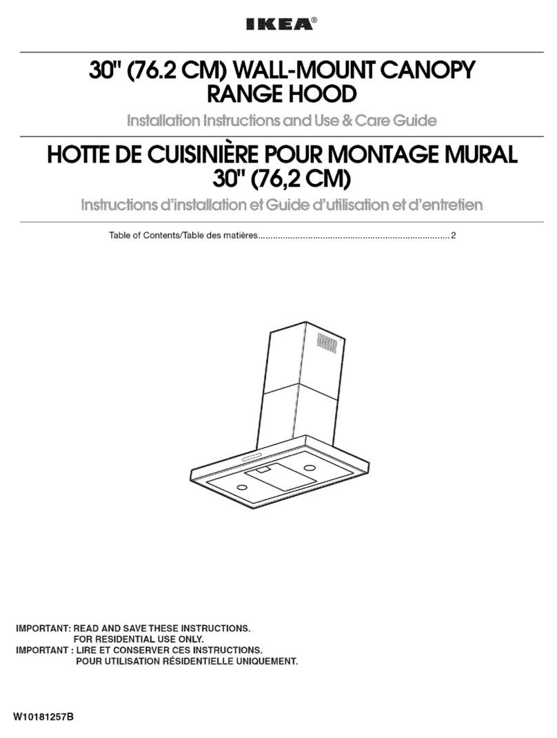 IKEA IHW8305VS0 Installation Instructions and Use & Care Guide