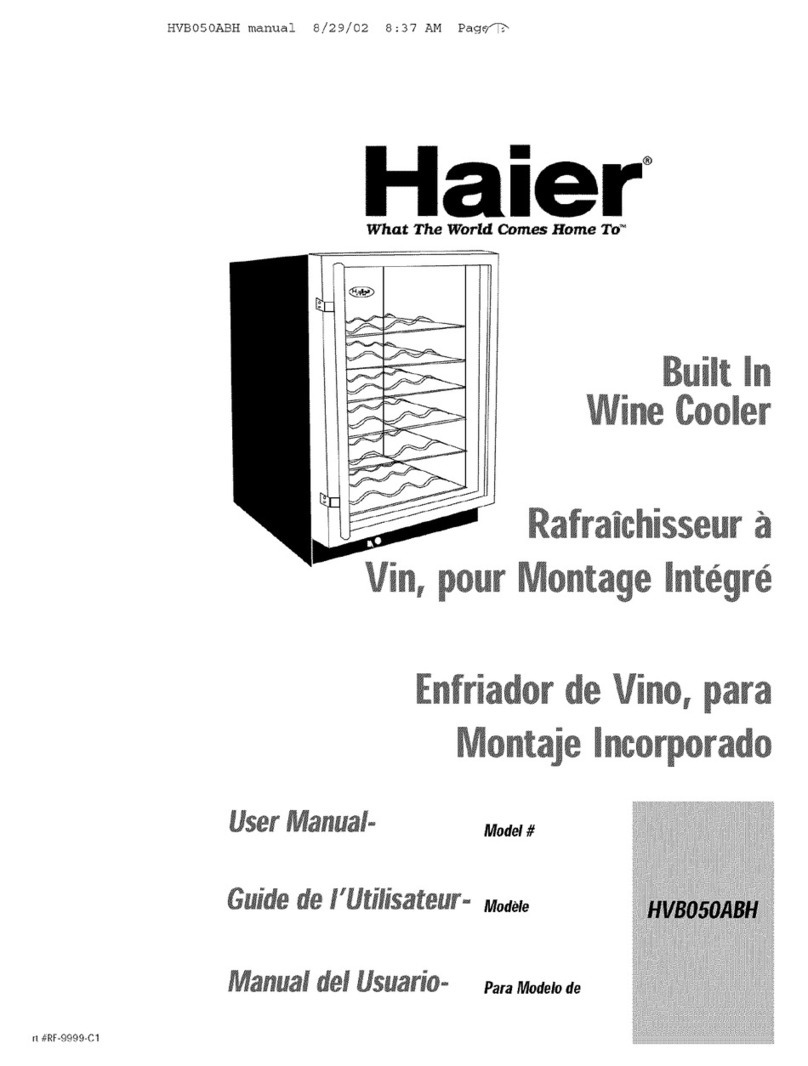 Haier HVB050ABH - Designer Series 50 Bottle Capacity Wine... User manual