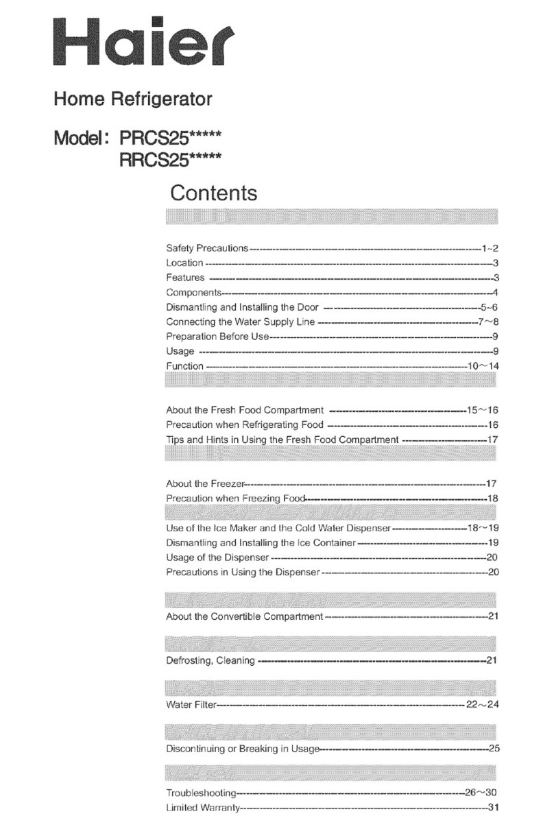 Haier PRCS25 Series User manual Haier PRCS25 Series User manual