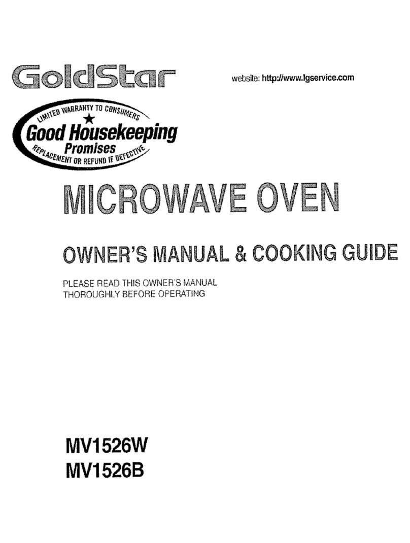 Goldstar MV1526B Owner's manual & cooking guide