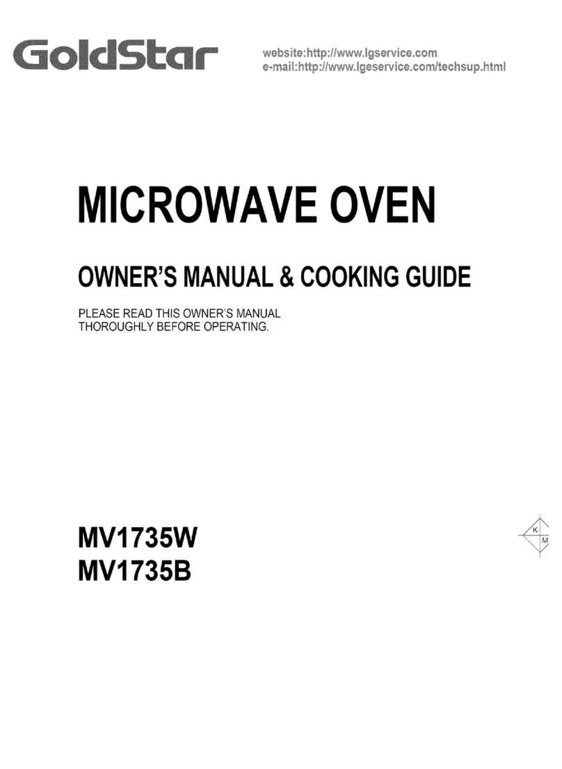 Goldstar MV1735W Owner's manual & cooking guide